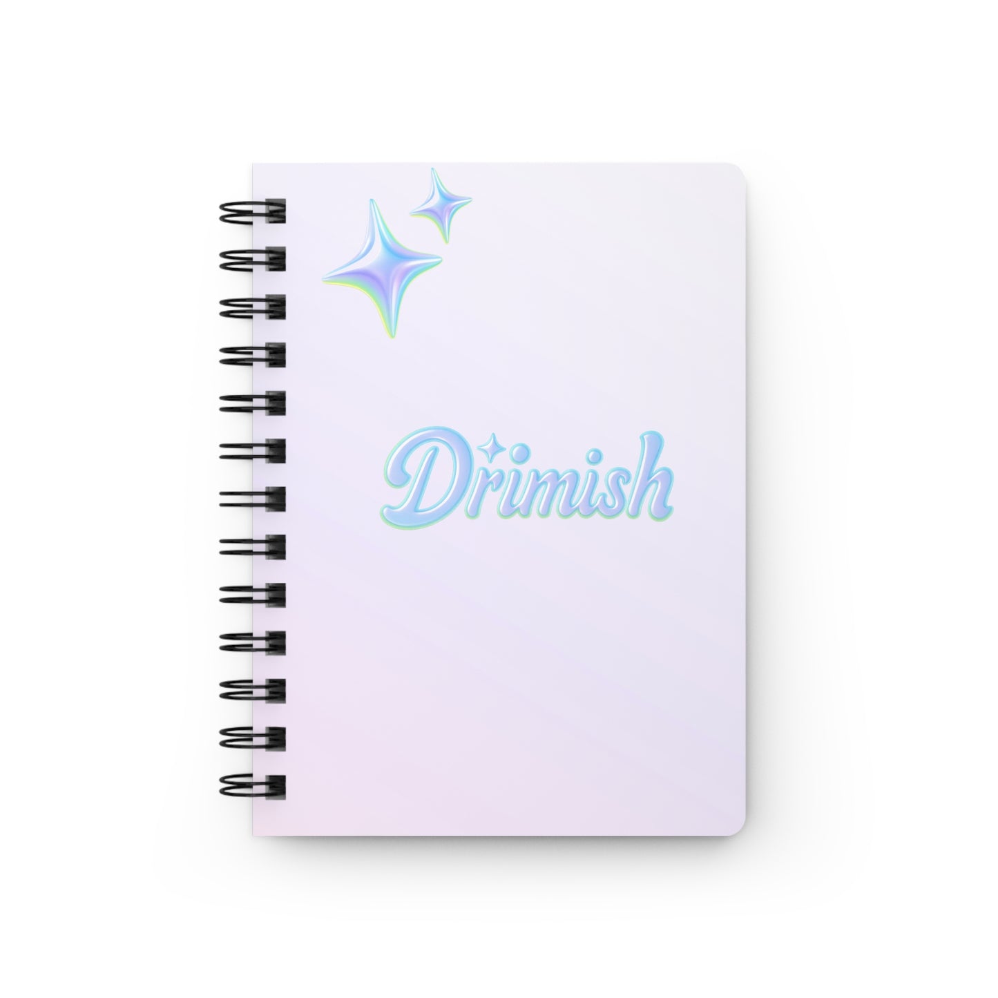 Drimish Sparkle Spiral Notebook — Pastel Holographic Journal